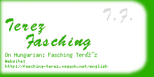 terez fasching business card